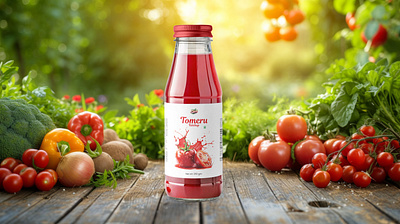 Tomato Ketchup Bottle Label Design (Unused) bottle bottle label design creative food branding fruit fruit juice graphic design jar ketchup label design labeling organic packaging product packaging sauce sauce packaging tomato tomato ketchup tomato sauce