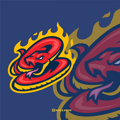 FIRE SNAKE design fire graphic design illustration logo mascot mascot logo red snake ui vector venom