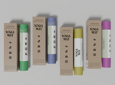 Yoga Mat Packaging Design By Hussnain Ali packaging de