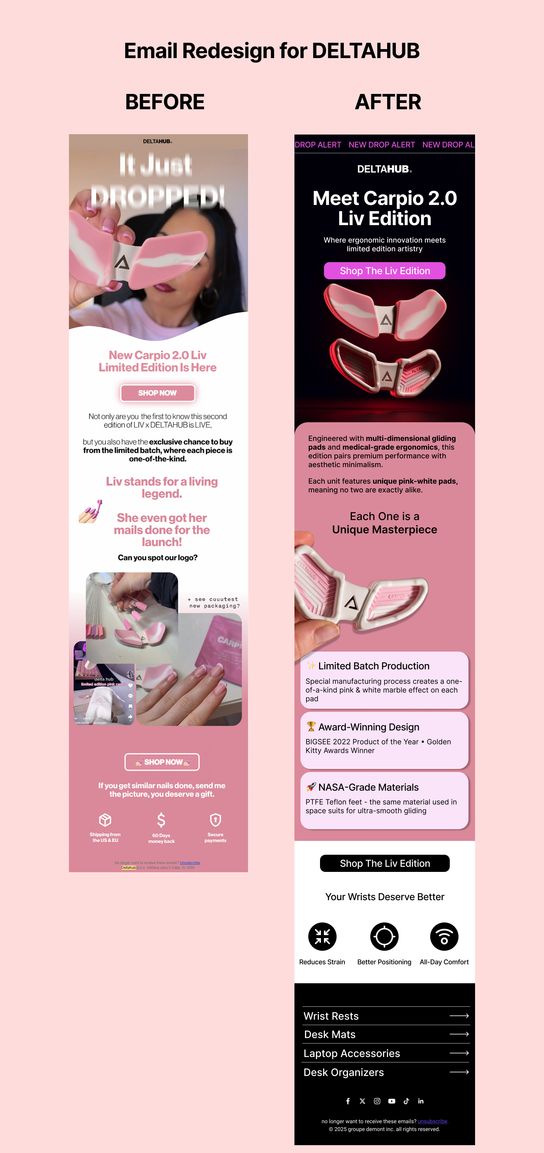 Email Redesign for DELTAHUB branding email email marketing email redesign emails graphic design klaviyo email klaviyo email design