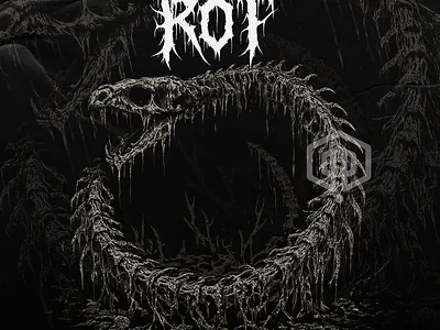 ROT (Order by Client) artwork band blackmetal branding commissionwork darkart graphic design illustration merchandise tshirt tshirtdesign