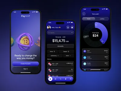 Crypto Wallet Mobile App app banking app crypto app crypto currency crypto exchange cryptocurrency finance app financial wallet fintech app design ios mobile app trading ui wallet wallet app