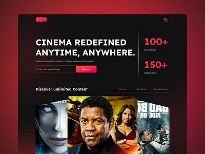 Entertainment Purpose Website Concept 3d animation branding graphic design logo motion graphics ui