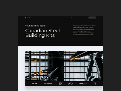 Case Study: Canadian Steel Building Kits Website architecture website templates building website construction building website construction website henrichhr landing page inspiration modern website steel supplier website