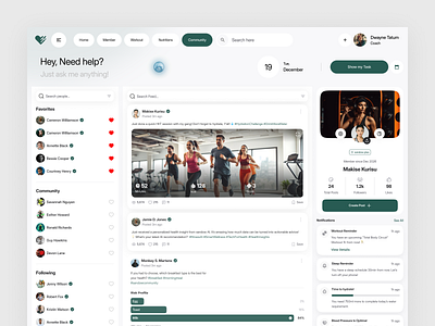 Fitness Nutrition Web App | Social Engagement crm fitness fitness dashboard healthcare healthcare dashboard nutrition app product design web app web design web ui website website design