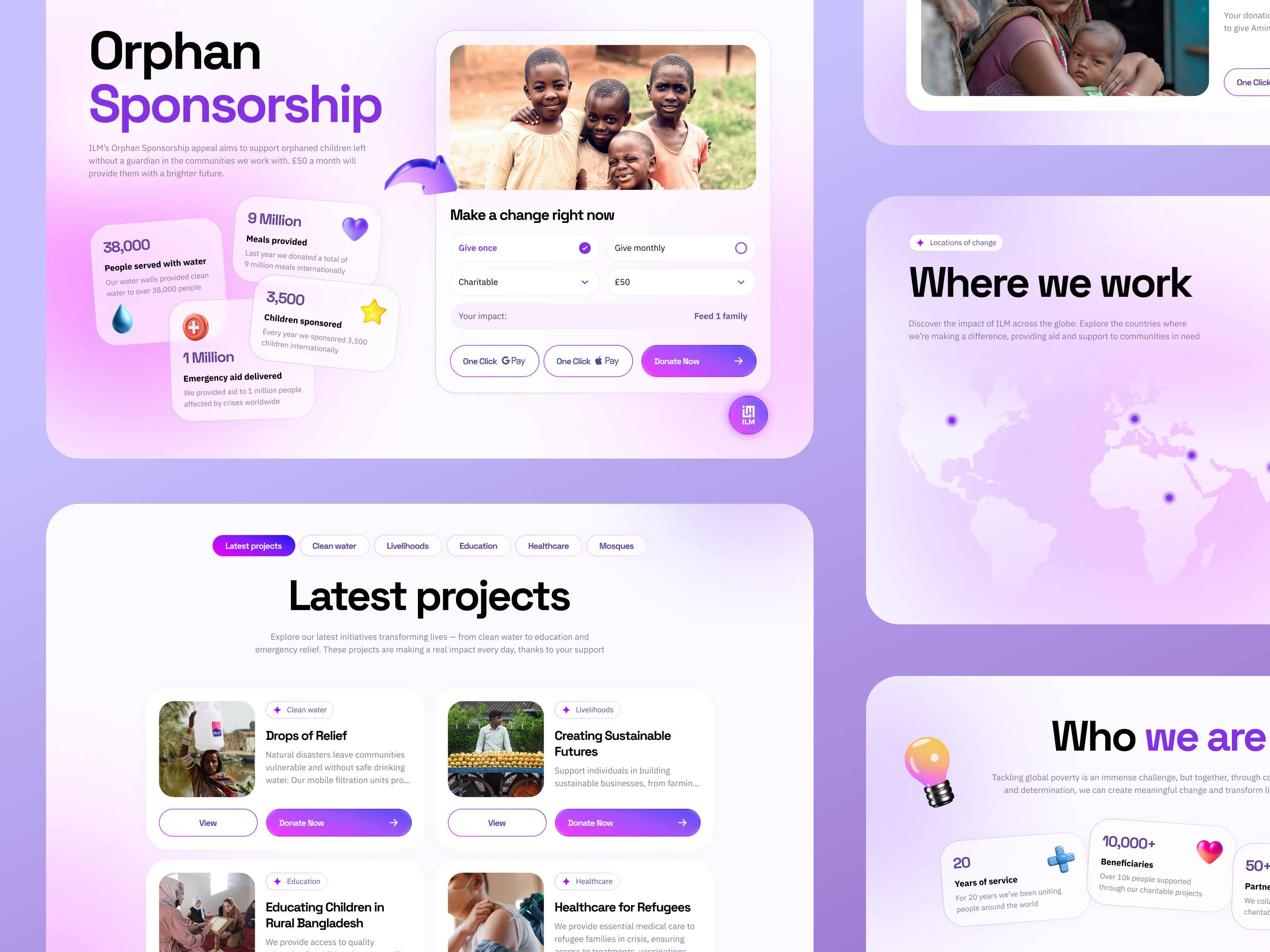 ILM Charity Website UI/UX Design