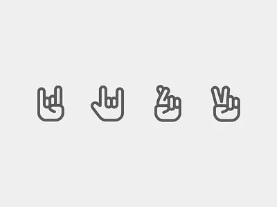 ✌🏻Hand sign icons brand design daily ui graphic design hand icons hand signs hand signs icons icon design icon packs icon sets uidesign