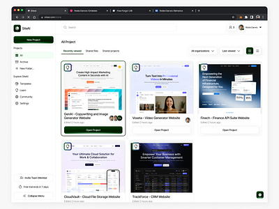 SiteAI - AI for Website Builder (Website Project View) ai design platform ai website builder builder saas cms custom code design systems form builder landing page builder no code platform onboarding saas setting account site settings sitemap builder template builder ui design website builder website creator platform website redesign wireframe builder