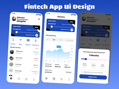 Fintech App Smart Finance at Your Fingertips mobile app experience.
