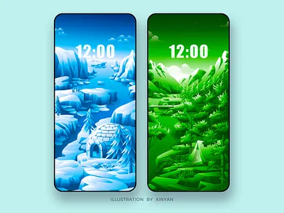 lgloo / Tent Outdoor landscape illustration adventure environment illustration landscape illustration mountain nature outdoor travel vector wallpaper web