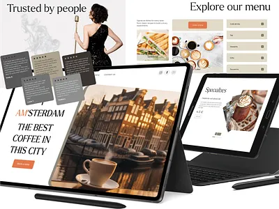 Cafe landing page cafe design digital design landing page ui ux web design website