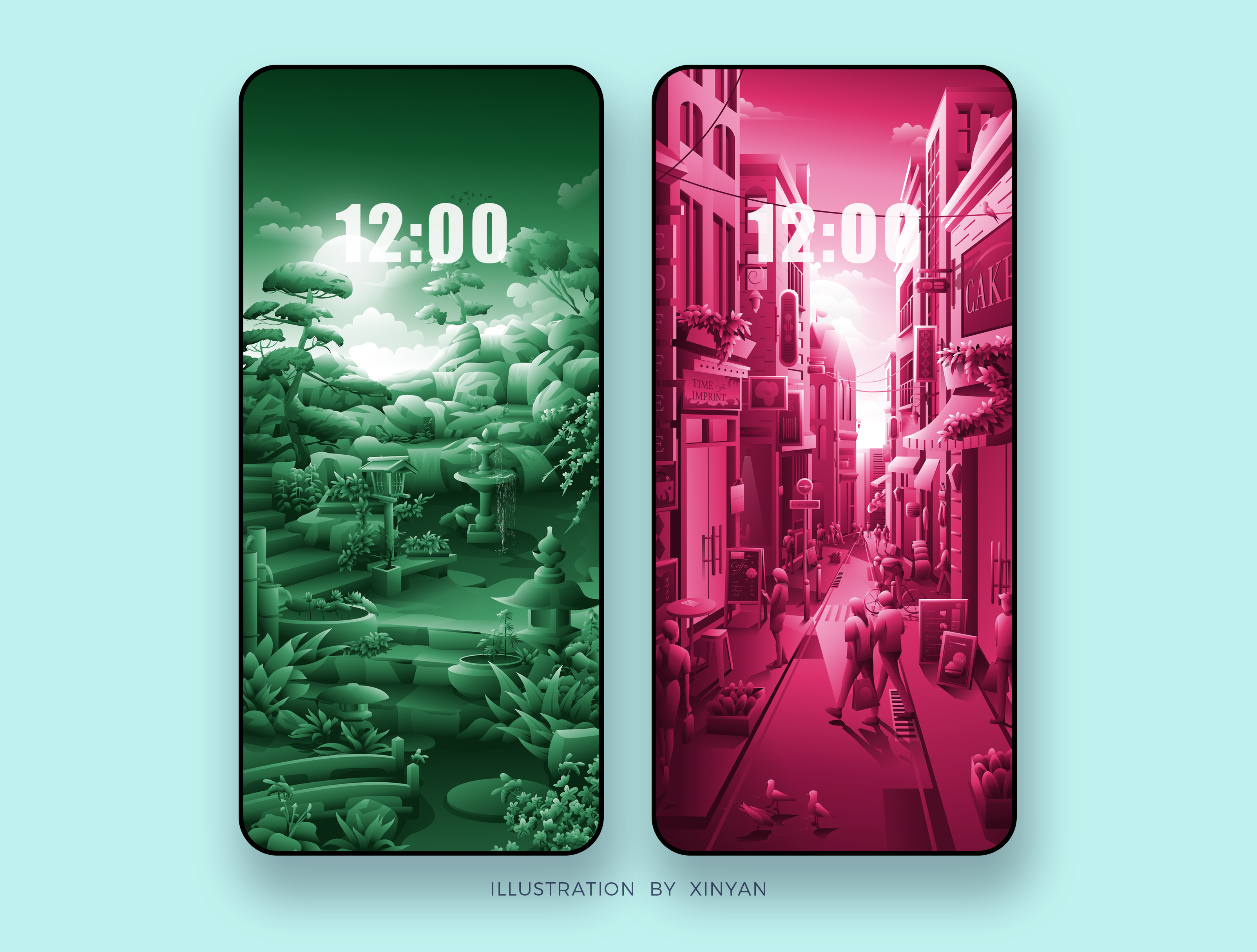 Example of Immersive Vertical 3D Illustration Desig