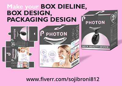 Products Box Packaging Design with dieline cut design box design branding graphic design packaging