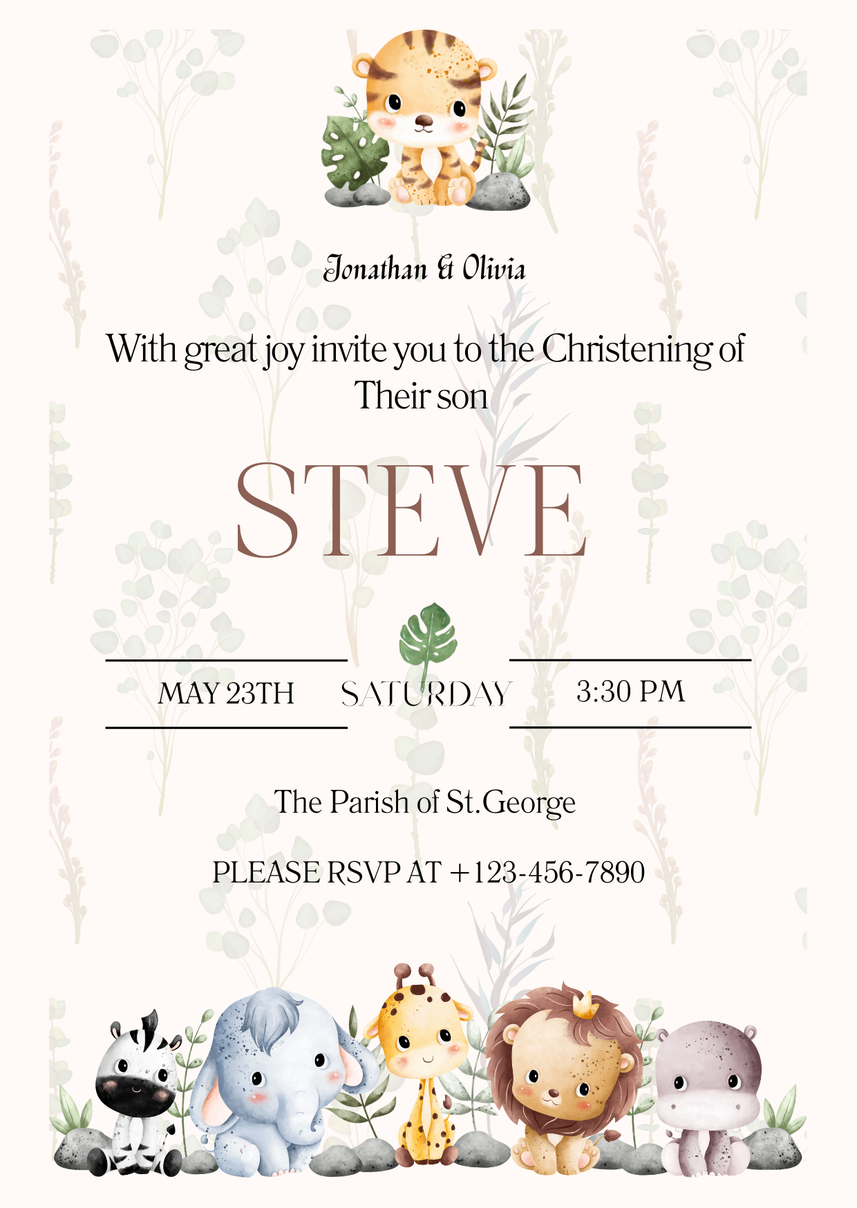 Example of Little Explorer Safari illustration Set