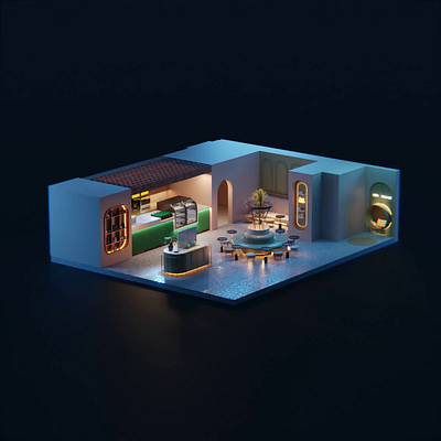 Barn's Coffee Saudi Arabia 3d animation b3d blender blender3d branding cafe coffee design graphic design illustration motion motion graphics product animation ui