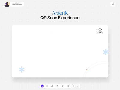 Axterik — QR Scan Animation appanimation figma fintechapp fintechdesign productdesign ui uidesign uxmotion