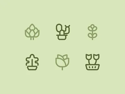 🌵Plant icons brand design dailyui graphic design icon design icon pack icon sets plant icon plant icon packk plant icon set plant icons ui design