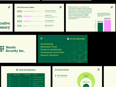 Mantle Security Investor Deck Design branding design graphic design invester deck landing page logo pitch deck visual design