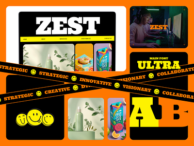 ZEST - Your Brand, Our Passion branding design graphic design illustration logo marketing website ui ux vibrant web website