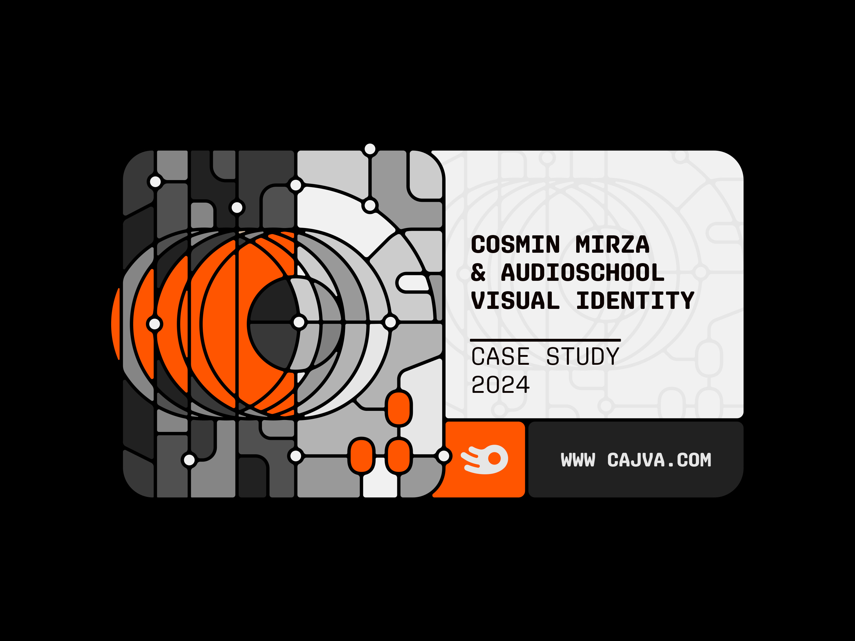 AudioSchool Visual Identity audio school romania audioschool black branding cajva cosmin mirza equalizator gray music orange sound sound design sound design romania visual identity