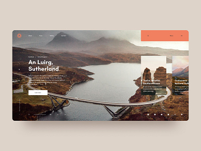 Travel Website Design design landscape nature scotland screen travel ui uiux web webdesign