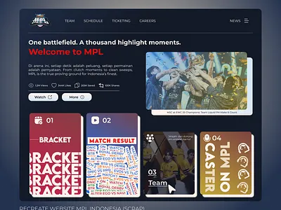 Redesigning/Recreate the MPL Indonesia website design graphic design typography ui