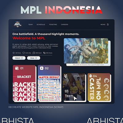 Redesigning/Recreate the MPL Indonesia website design graphic design typography ui