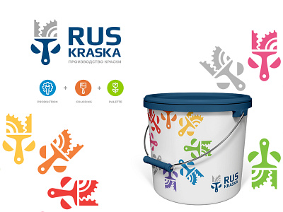 RusKraska V2 brush color gear logo paint production ruskraska techno