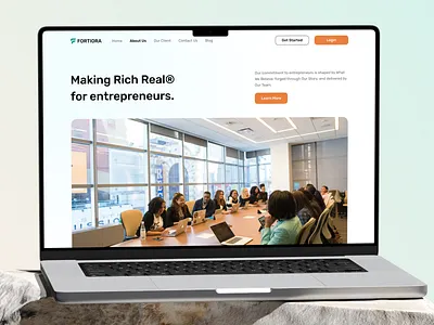 Fortiora - Wealth Agency Landing Page (Mockup) clean consultant consultations design landing page minimal mockup money rich template ui ux wealth website websites