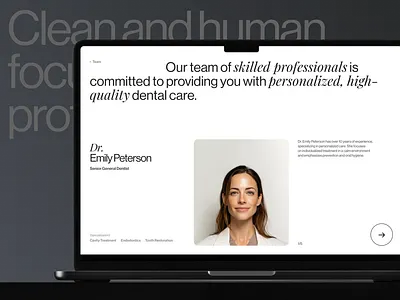 Nova Dental – Team Page for Dental Website UI Design about page about us page dental background dental clinic dental logo dental web dental website dentist dashboard health website healthcare logo landing page medical dashboard meet the team mobile ui design team page ui design ui ux design web design web ui