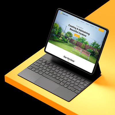 Creating & Maintaining Beautiful Gardens Webpage best rated business ceating gardens company garden great gardens landing page landscaping logo m odern maintaining gardens responsive uxui webflow woocommerce wordpress