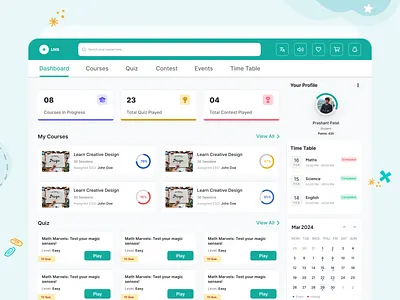 Vidyalaya LMS — Learning Management System corporate training courses dashboard design digital learning edtech education technology illustration learning learning management system student dashboard student management trending ui ux vidayalayalms vidyalaya