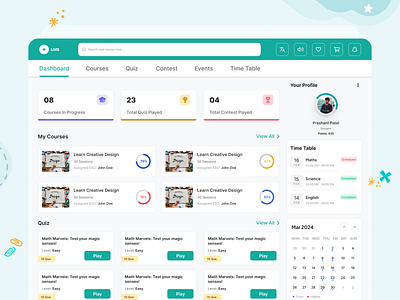 Vidyalaya LMS — Learning Management System corporate training courses dashboard design digital learning edtech education technology illustration learning learning management system student dashboard student management trending ui ux vidayalayalms vidyalaya