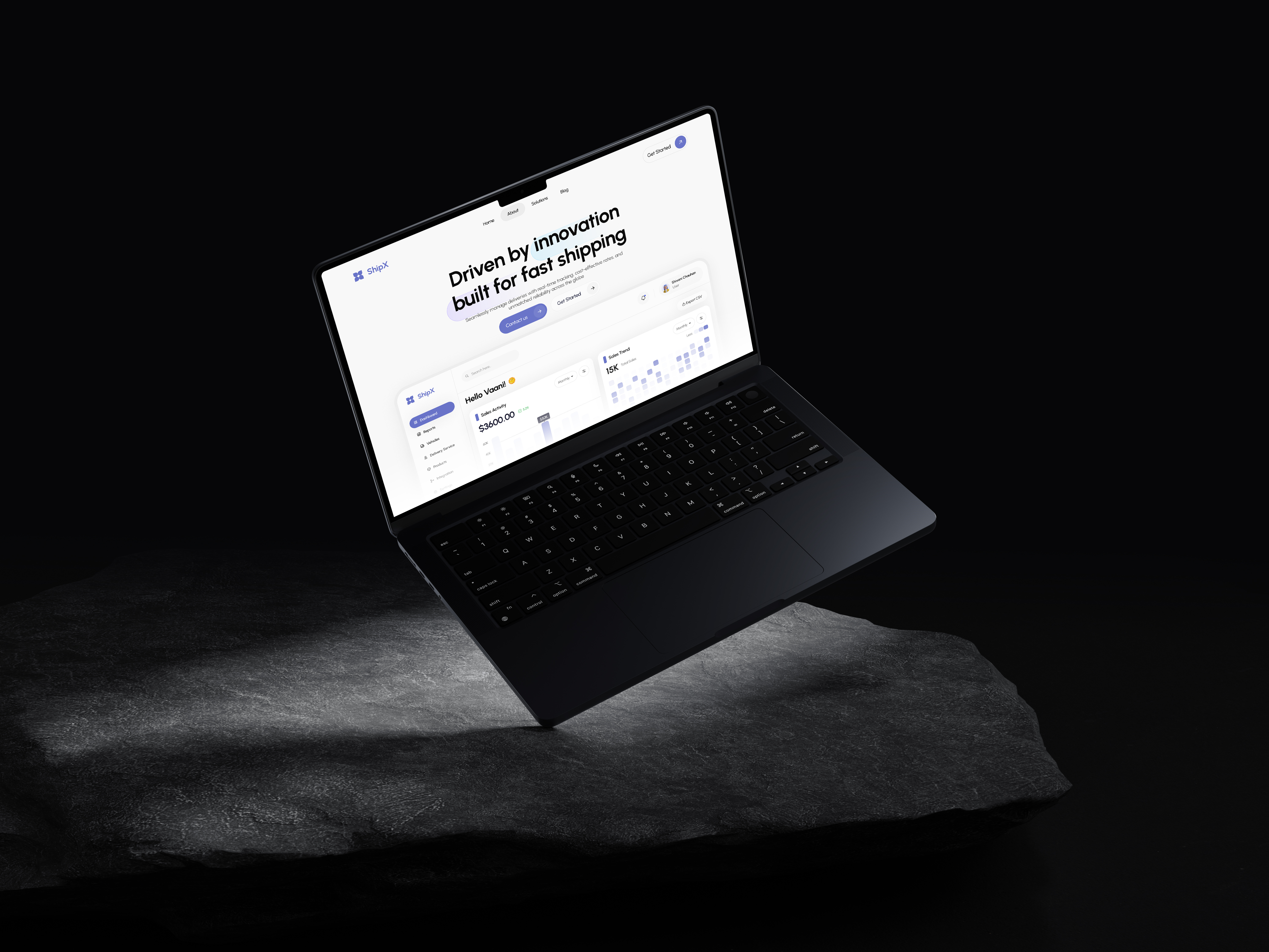UI Wiki - Shipping Platform UI Design clean data visualization design
