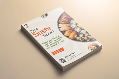 Restaurant Flyer - Sushi House advertising agency brand identity branding brochure business corporate creative design digital flyer graphic graphic design marketing modern poster print professional restaurant sushi