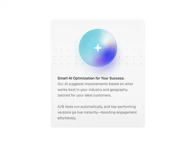 Should I animate the ORB? ai bento illustration landing page ui ux