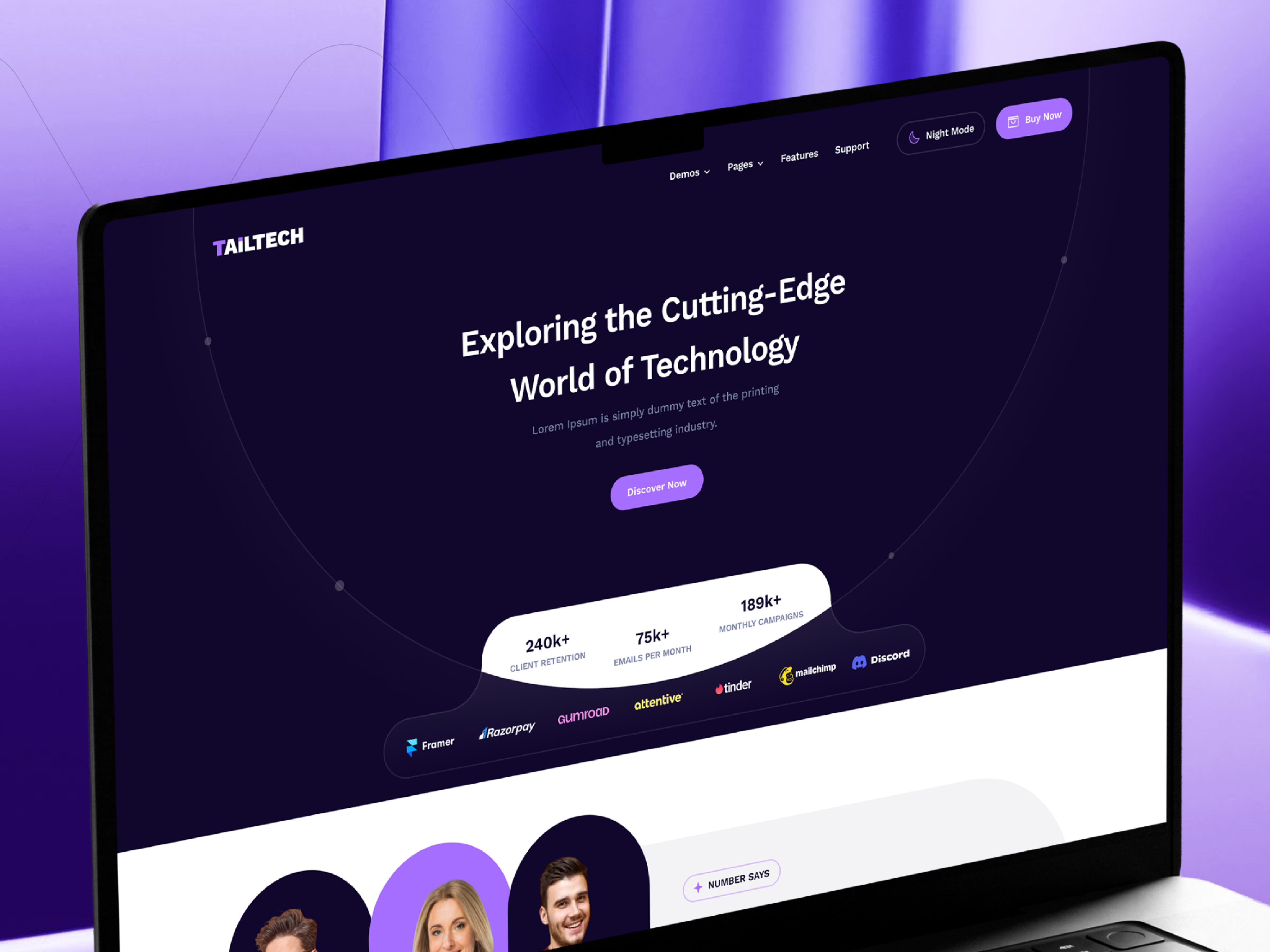 TailTech - SaaS Product Website dailyui design designinspiration digital dribbble minimal modern saas typography uidesign uxdesign webdesign website