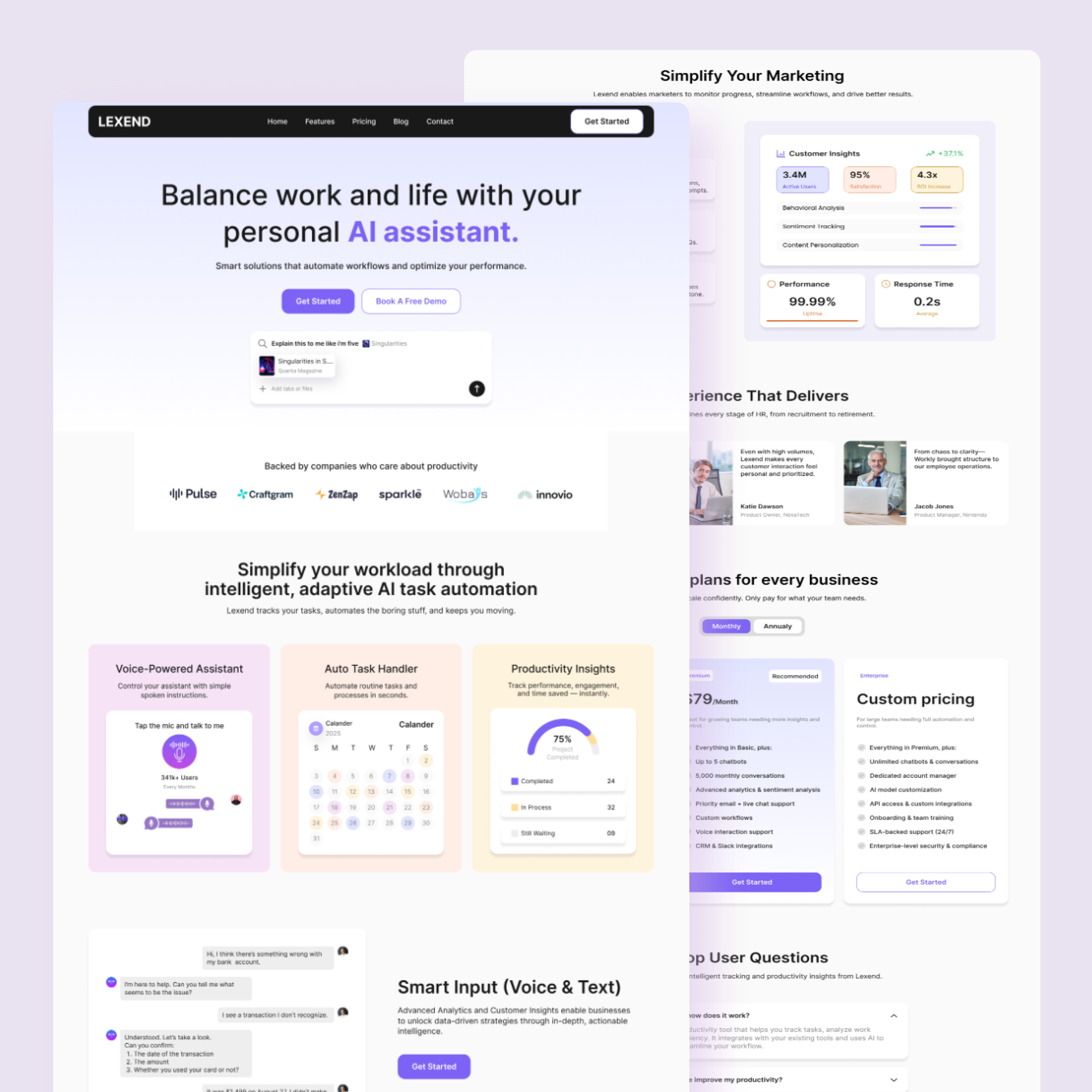 AI SaaS Landing Page Design branding design figma interaction landingpage modern product saas saasapp ui uiux webdesign website workflow