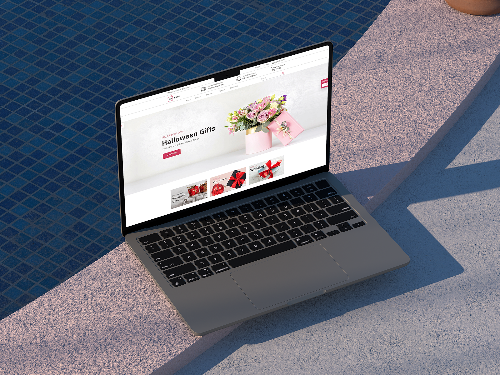 Example of Elegant E Commerce Gift UI