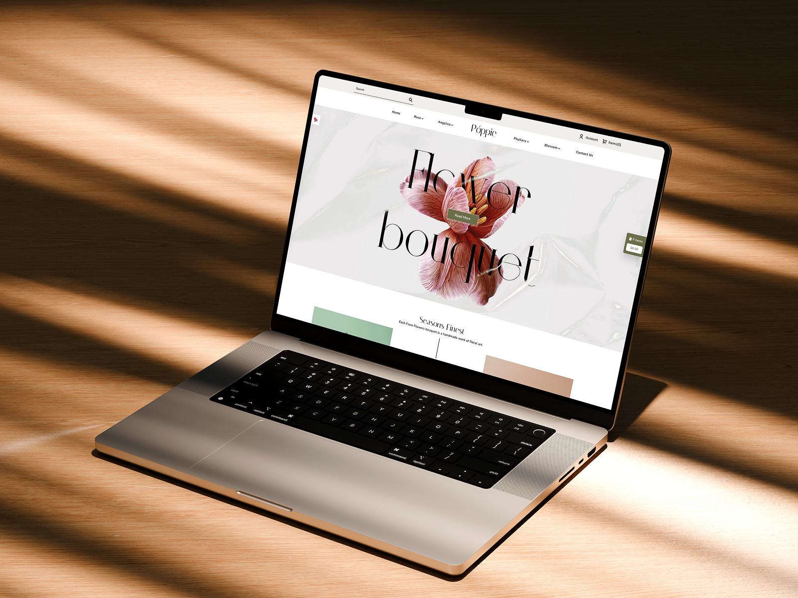 Example of Elegant E Commerce Gift UI