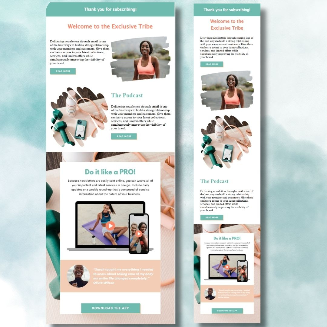 Responsive Wellness Email Template Klaviyo & Mailchimp Ready email design email template email ui design html email html email template klaviyo mailchimp newsletter design newsletter template responsive email wellness brand