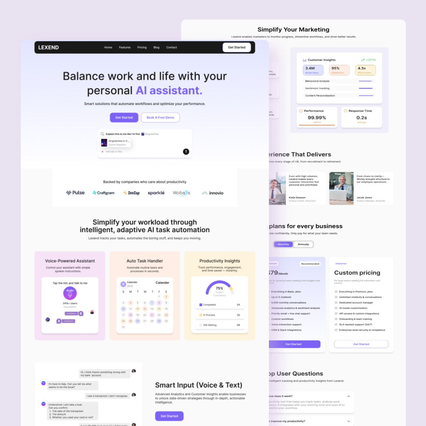 AI SaaS Landing Page Design ai aiproduct branding conversiondesign design system designforgrowth landing page landingpage productdesign saas saasdesign software startup ui uiux web design website