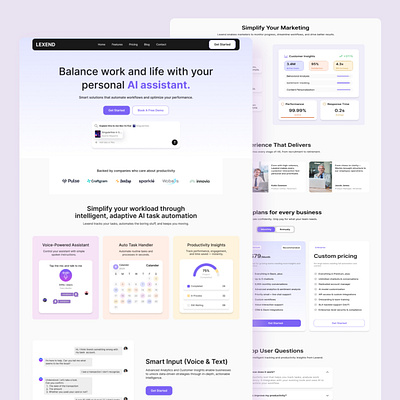 AI SaaS Landing Page Design ai aiproduct branding conversiondesign design system designforgrowth landing page landingpage productdesign saas saasdesign software startup ui uiux web design website