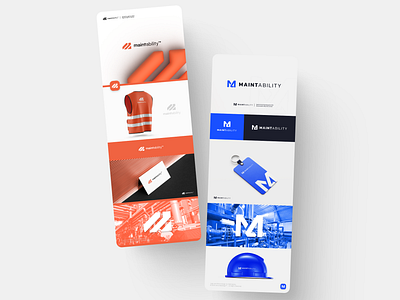 2 Logo Concept Directions created for MaintAbility™ branding business card card color palette concept directions construcion construction industrial logo concepts logo variations logotype maintenance modern multiple concepts presentation reliability safety two concepts typography vibrant