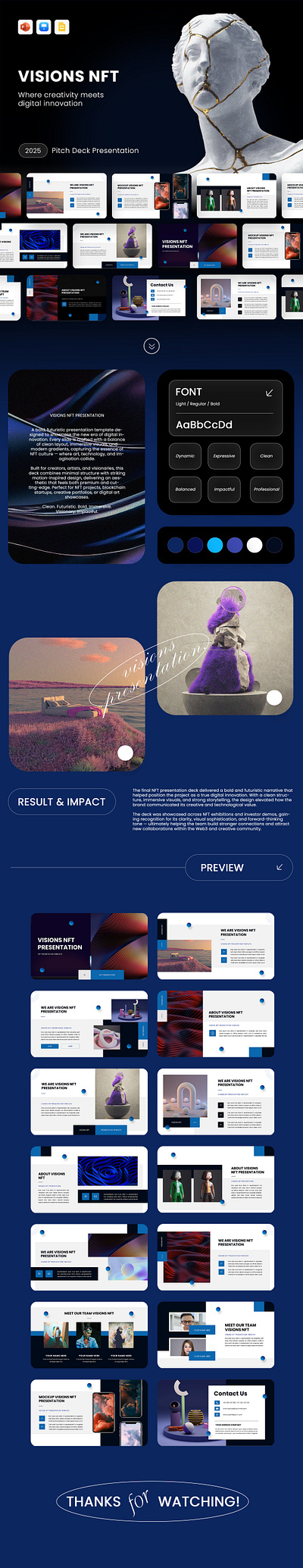 VISIONS — NFT Presentation Design digital design fintech design futuristic design graphic design minimal design nft design pitch deck presentation design slide design visual storytelling