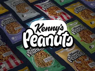 Kenny's Peanuts branding label packaging peanuts pouch