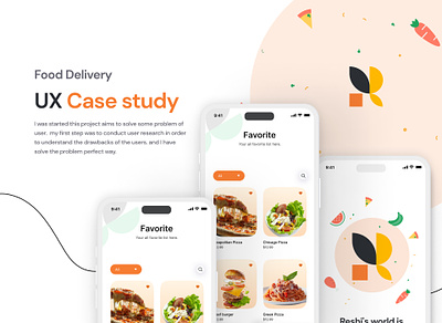 Redesign food delivery app | UX Case study app case study casestudy food delivery online redesign ui user problem ux ux case study
