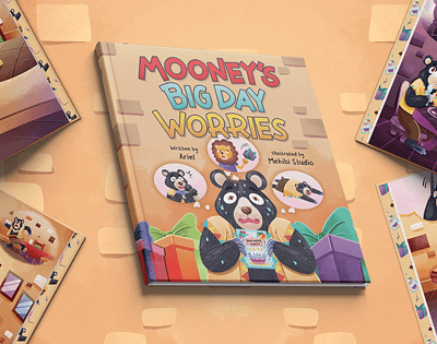 Mooney's Big Day Worries - Children's Book Illustration Project character design children book childrens illustration design digitalillustration illustration kidlit kidlitart