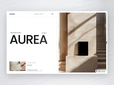 Aurea - Digital Studio agency elegant framer minimal portfolio studio ui website