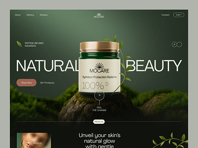 Website for a Skin Product ✦ Mocare design interface product service startup ui ux web website